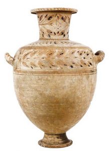 vaso in ceramica utilizzato come urna cineraria